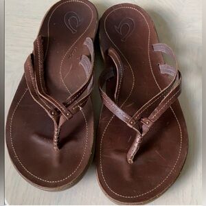 Brown Leather Thong Sandals